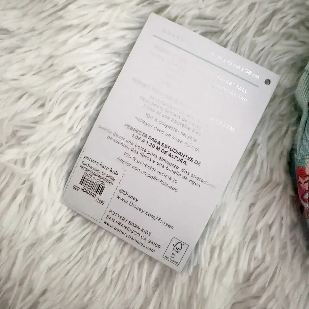 POTTERY BARN KIDS x DISNEY | Frozen McKenzie Aqua Backpack Anna Elsa | Small